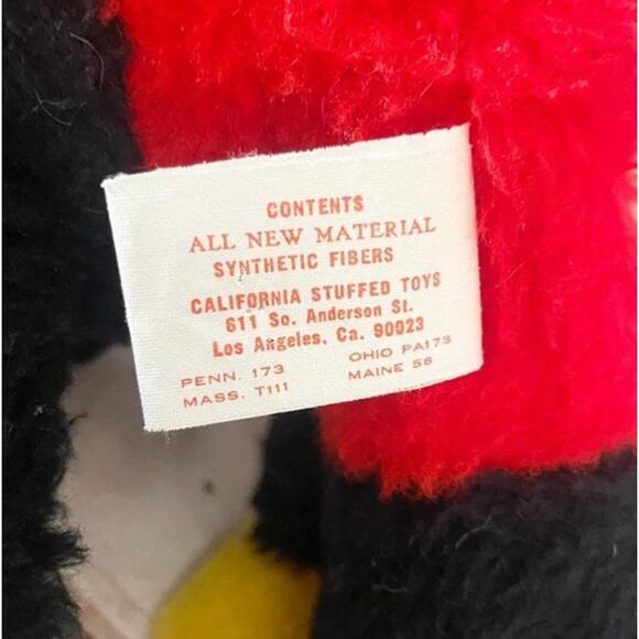 DISNEY Vintage Walt Disney 1960s Mickey Mouse Plush 20" - Picture 8 of 9